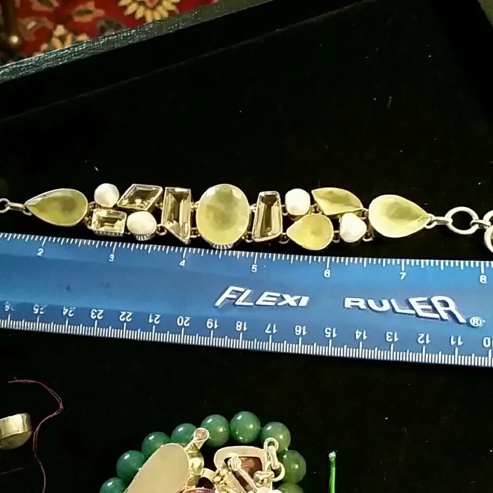 Sterling silver and stone bracelet.